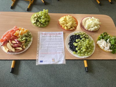 Ochutnávkový koš - projekt Ovoce a zelenina do škol